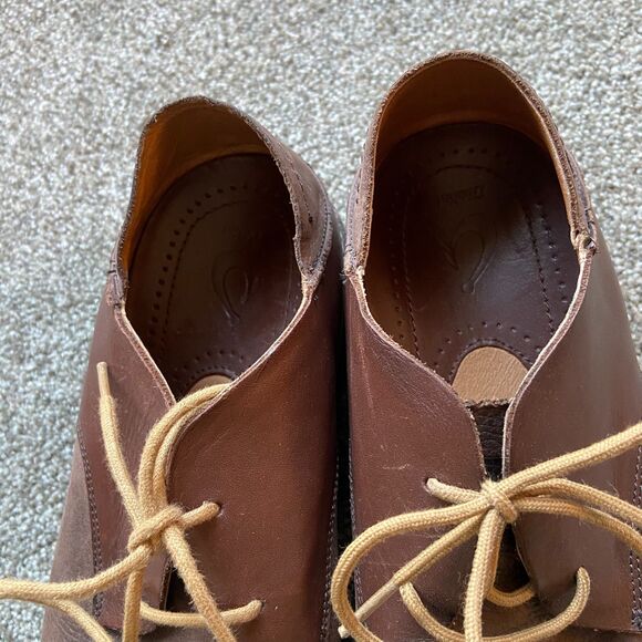 OLUKAI MEN\'S LEATHER ANKLE BOOTS CHUKKAS SHOES BROWN SIZE 9 main image 8